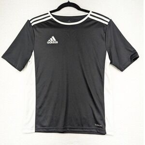 Adidas ClimaLite Black and White Soccer Jersey Training Shirt‎ Mens